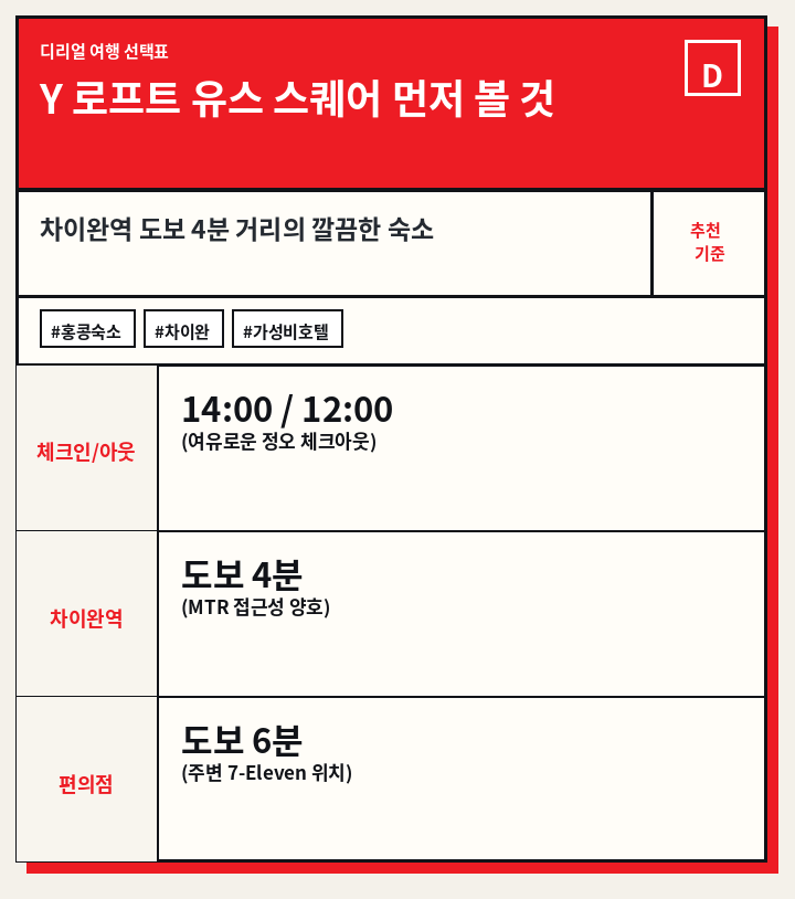 Y 로프트 유스 스퀘어 먼저 볼 것