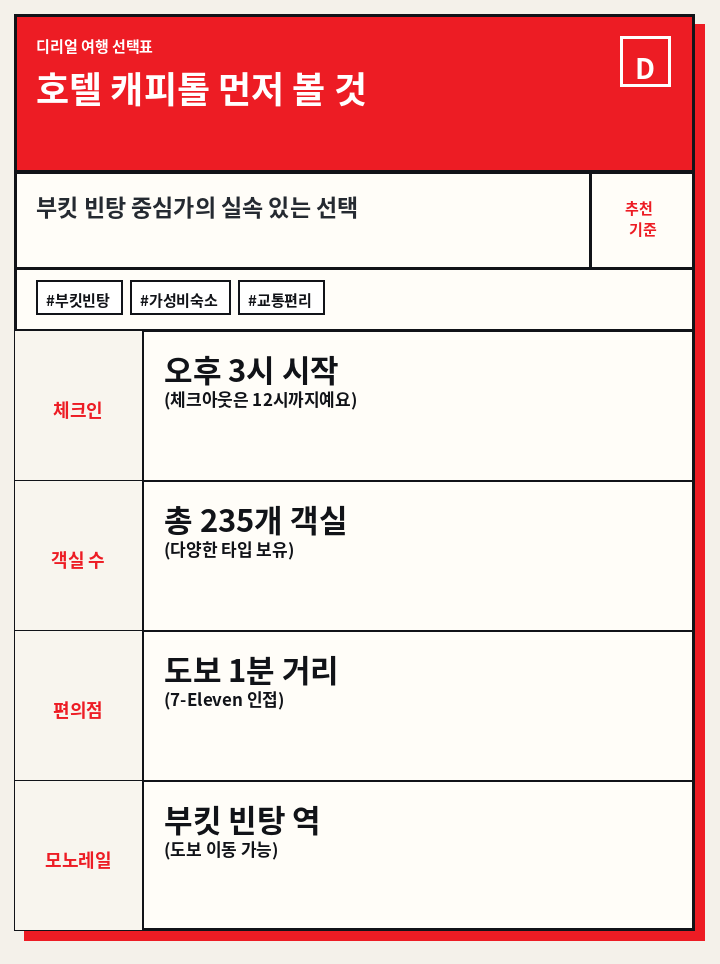 호텔 캐피톨 먼저 볼 것