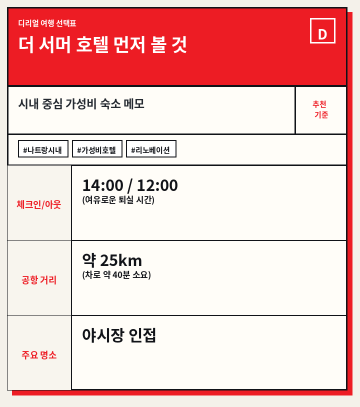 더 서머 호텔 먼저 볼 것
