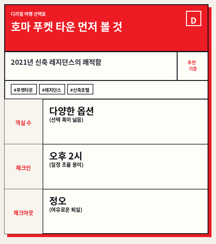 호마 푸켓 타운 먼저 볼 것