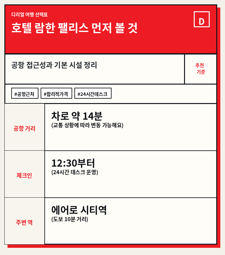 호텔 람한 팰리스 먼저 볼 것
