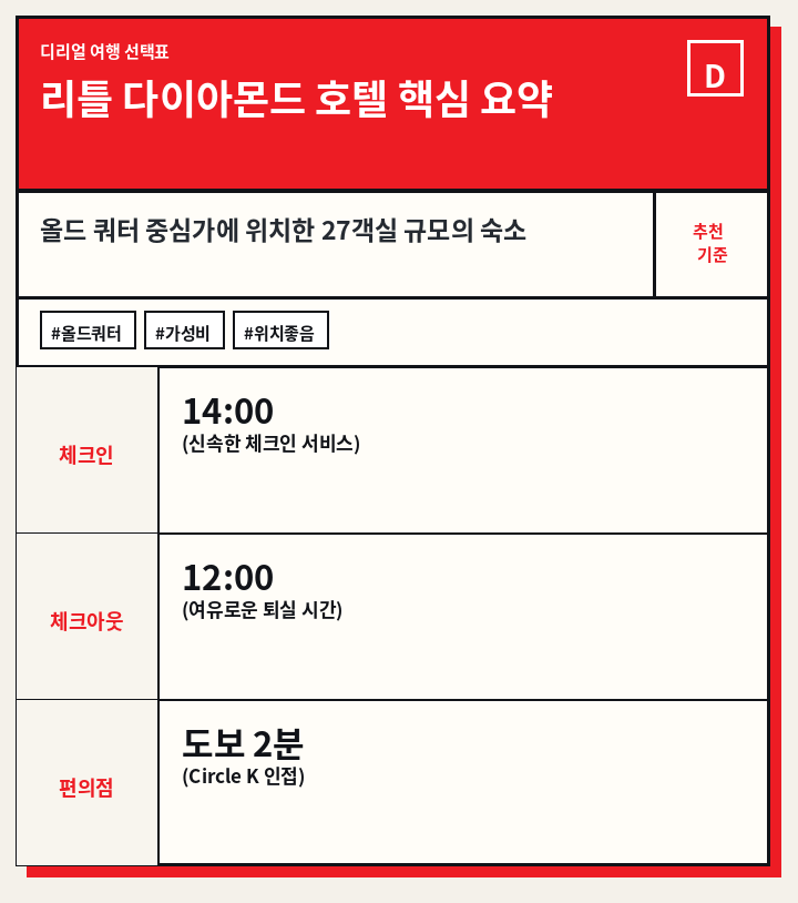 리틀 다이아몬드 호텔 핵심 요약