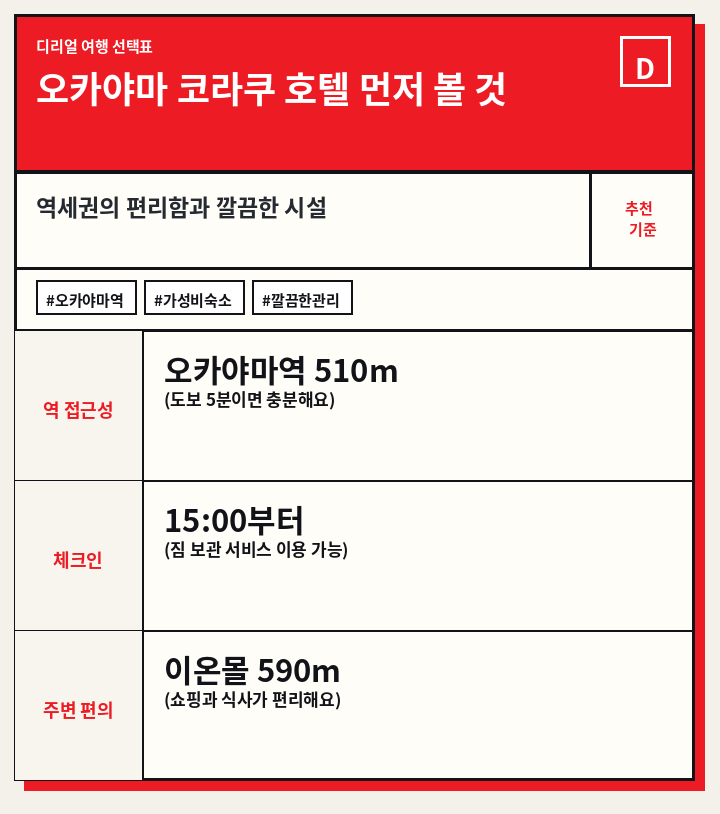 오카야마 코라쿠 호텔 먼저 볼 것