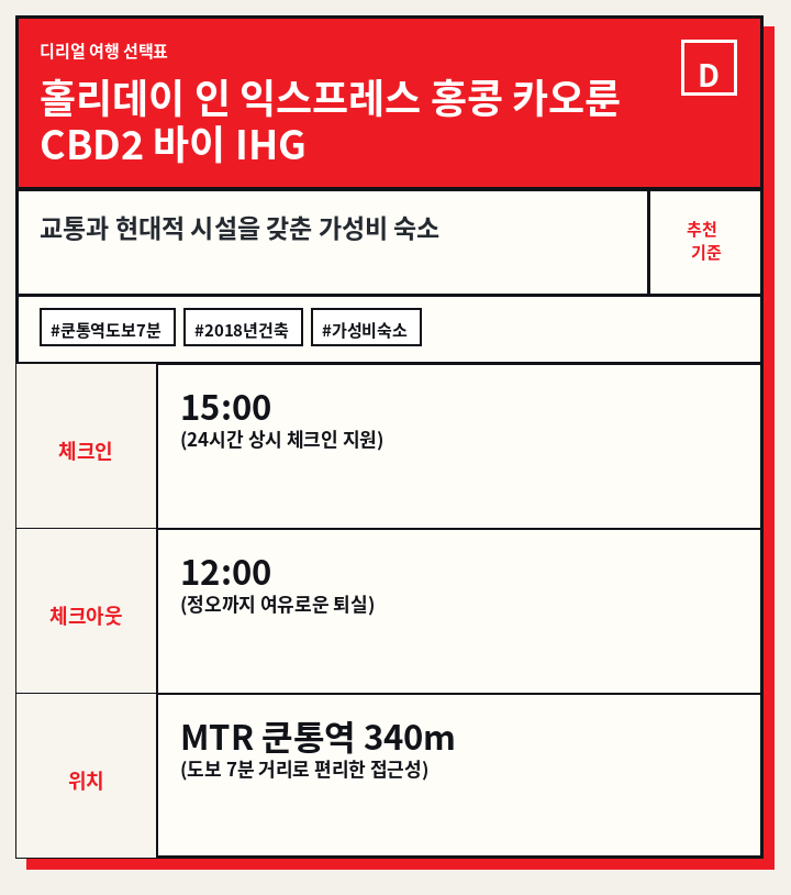 홀리데이 인 익스프레스 홍콩 카오룬 CBD2 바이 IHG