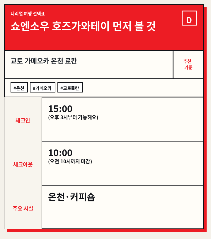쇼엔소우 호즈가와테이 먼저 볼 것
