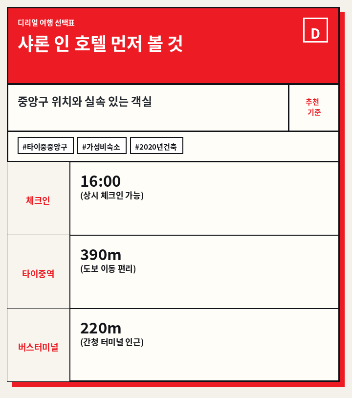 샤론 인 호텔 먼저 볼 것
