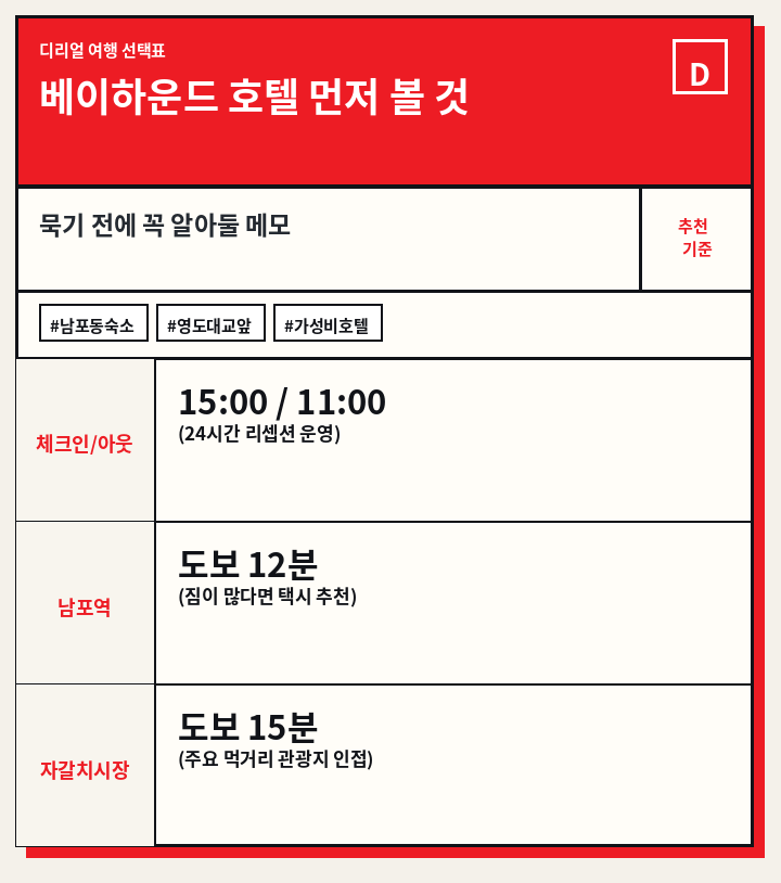 베이하운드 호텔 먼저 볼 것