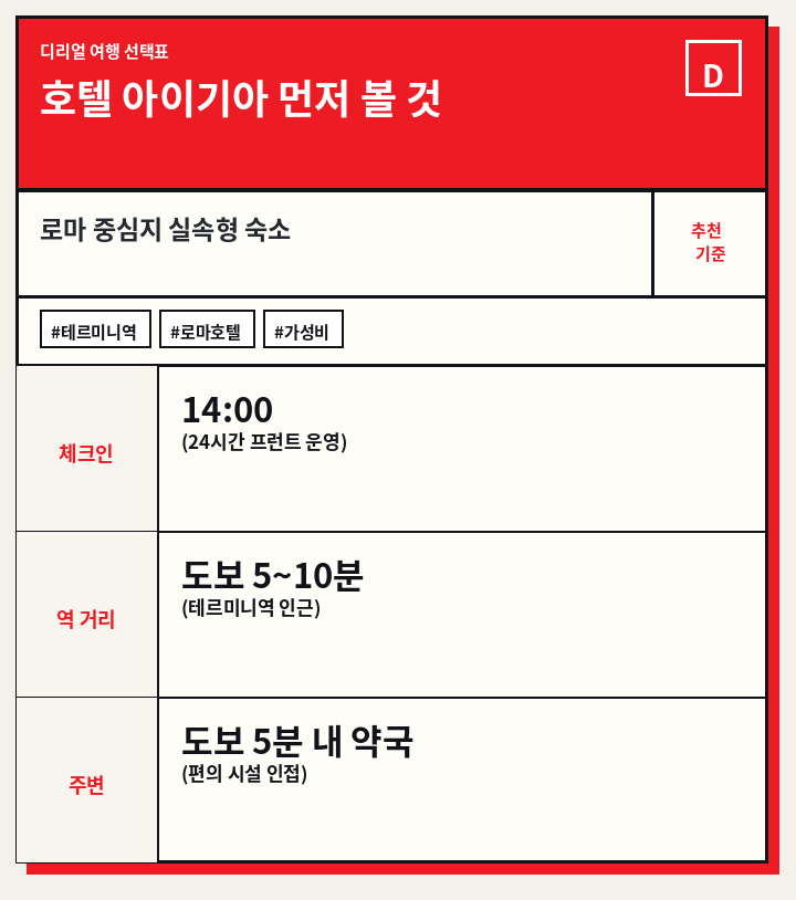 호텔 아이기아 먼저 볼 것