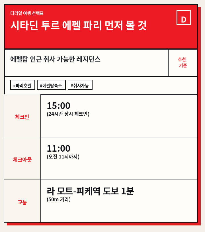 시타딘 투르 에펠 파리 먼저 볼 것
