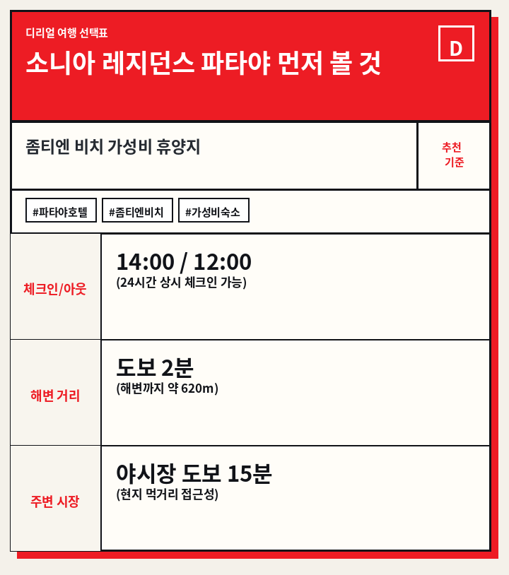 소니아 레지던스 파타야 먼저 볼 것