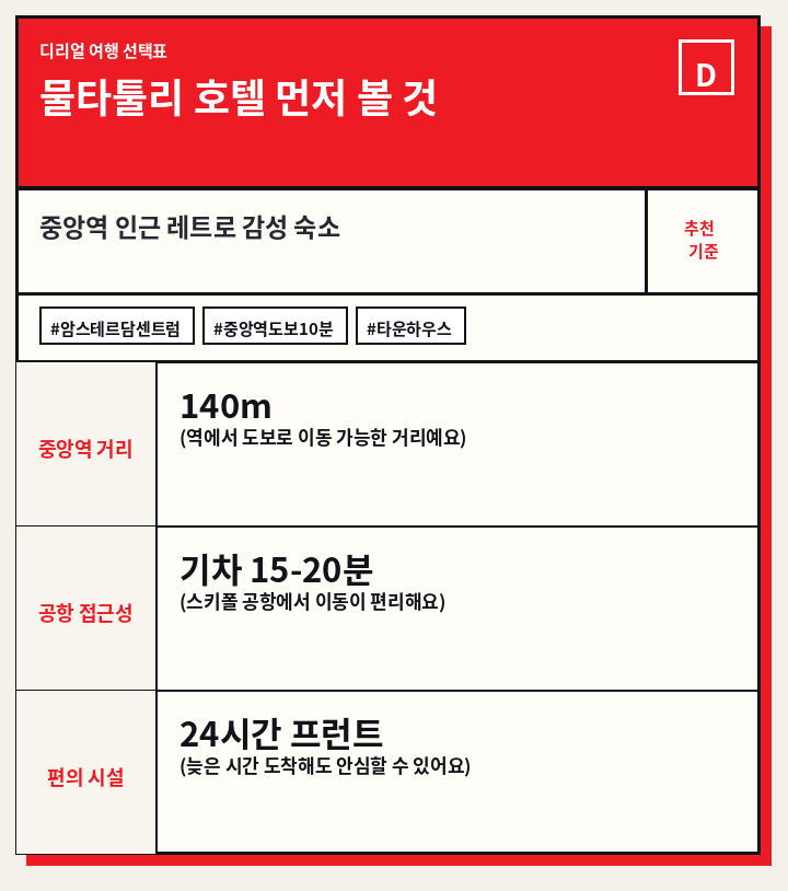 물타툴리 호텔 먼저 볼 것