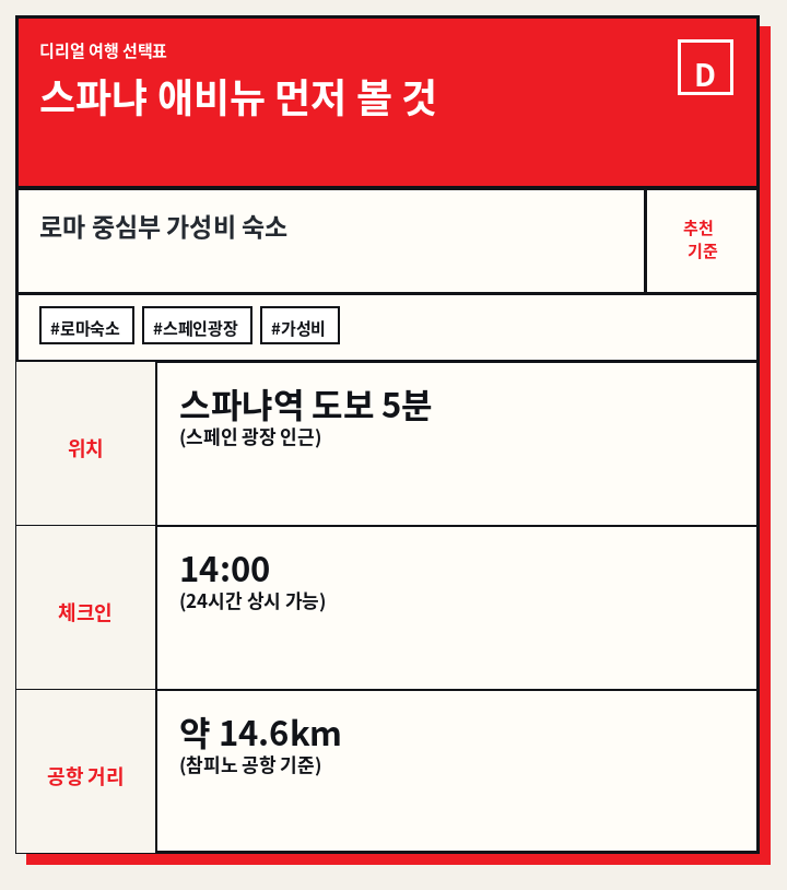 스파냐 애비뉴 먼저 볼 것