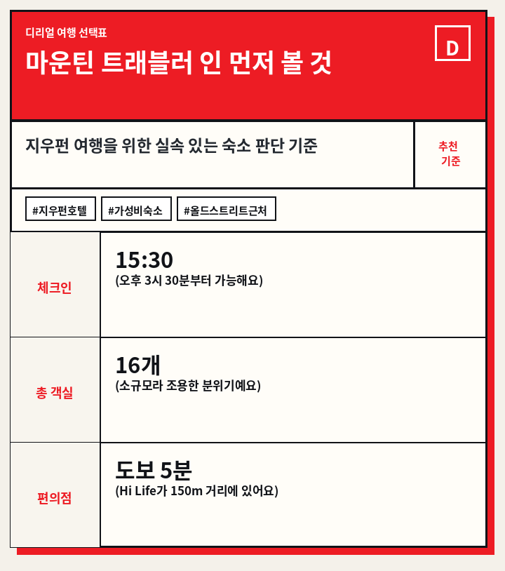 마운틴 트래블러 인 먼저 볼 것